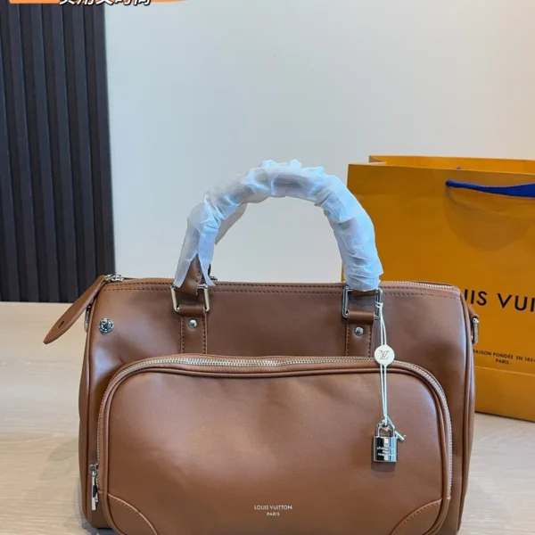 LV0098-01 Louis Vuitton Keepall Calfskin Travel Bag