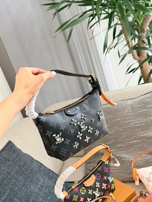 Louis Vuitton Black Monogram Leather Handbag
