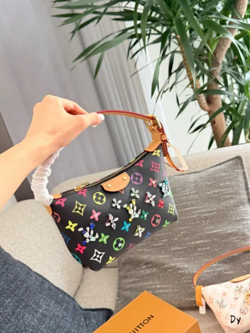 Louis Vuitton Black Monogram Leather Handbag