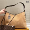 Louis Vuitton CarryAll Suede Crossbody Bag Style 0206