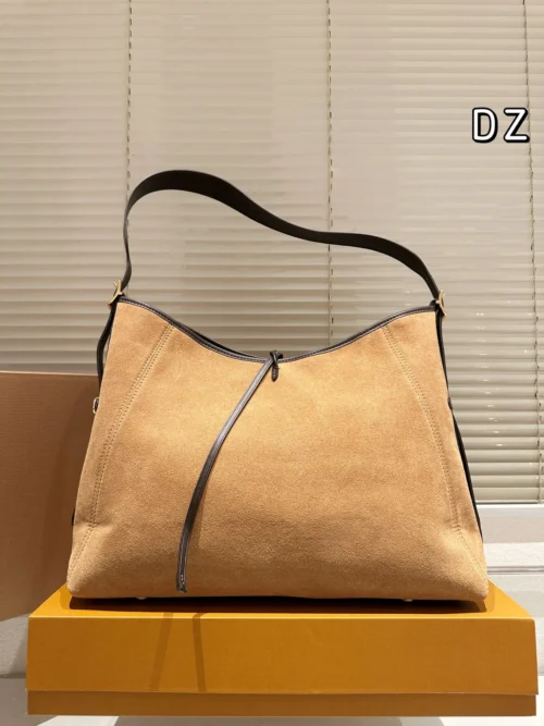 Louis Vuitton CarryAll Suede Crossbody Bag Style 0206