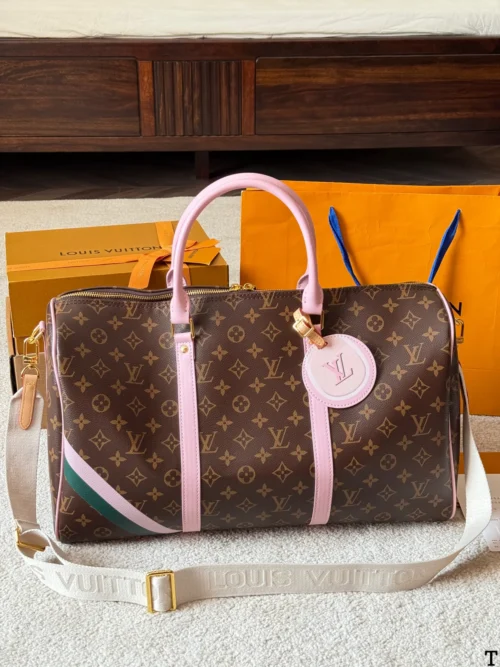 Louis Vuitton Keepall Leather Travel Bag