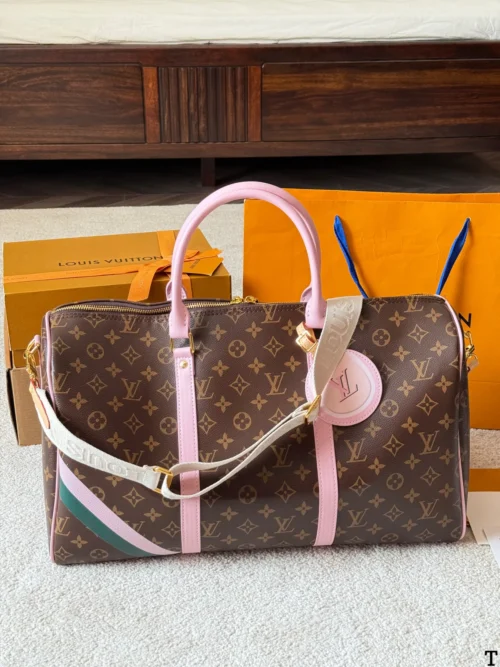 Louis Vuitton Keepall Leather Travel Bag