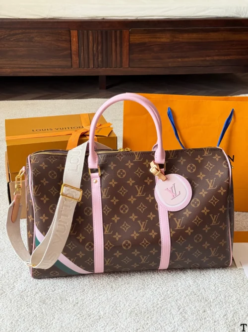 Louis Vuitton Keepall Leather Travel Bag