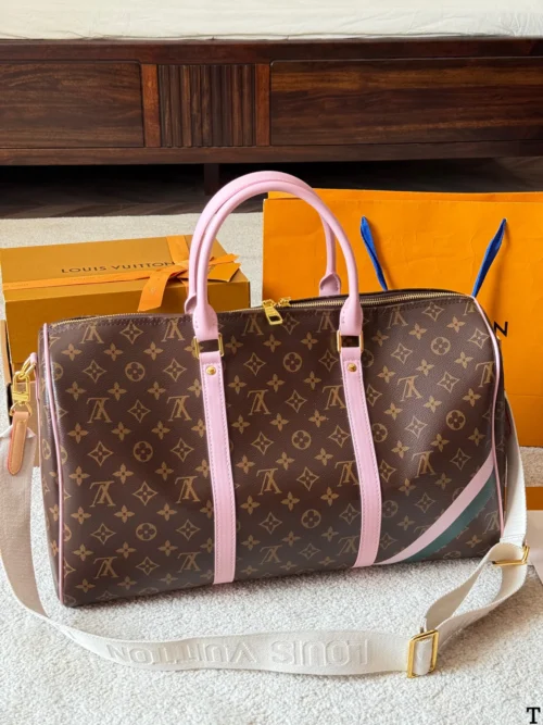 Louis Vuitton Keepall Leather Travel Bag