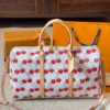 Louis Vuitton Keepall Leather Travel Bag Style 0214
