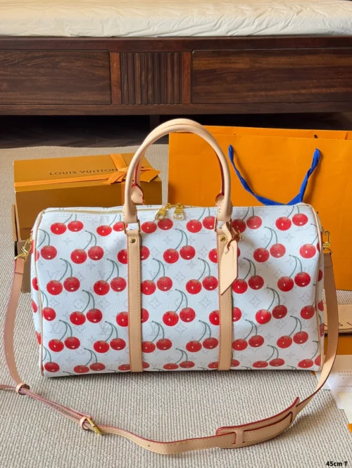 Louis Vuitton Keepall Leather Travel Bag Style 0214