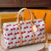 Louis Vuitton Keepall Leather Travel Bag Style 0214