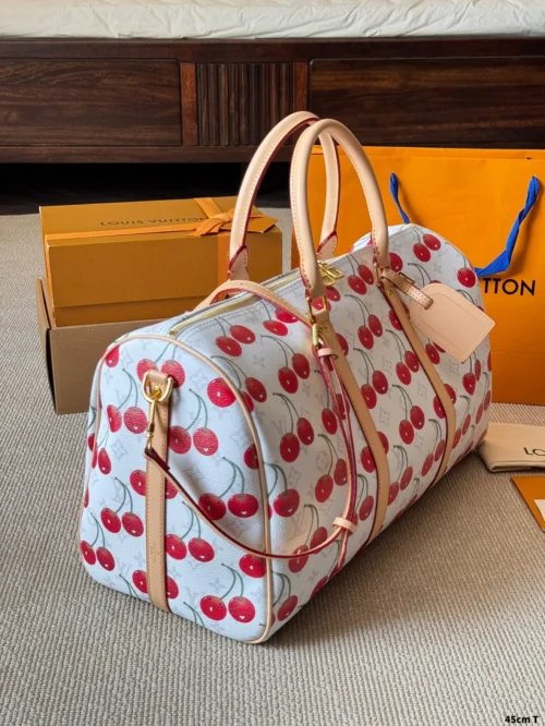Louis Vuitton Keepall Leather Travel Bag Style 0214