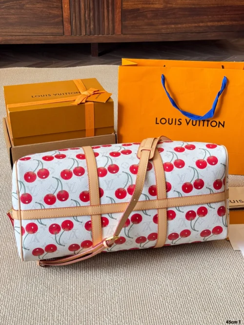Louis Vuitton Keepall Leather Travel Bag Style 0214