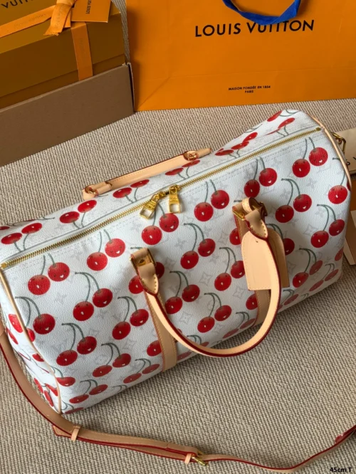 Louis Vuitton Keepall Leather Travel Bag Style 0214