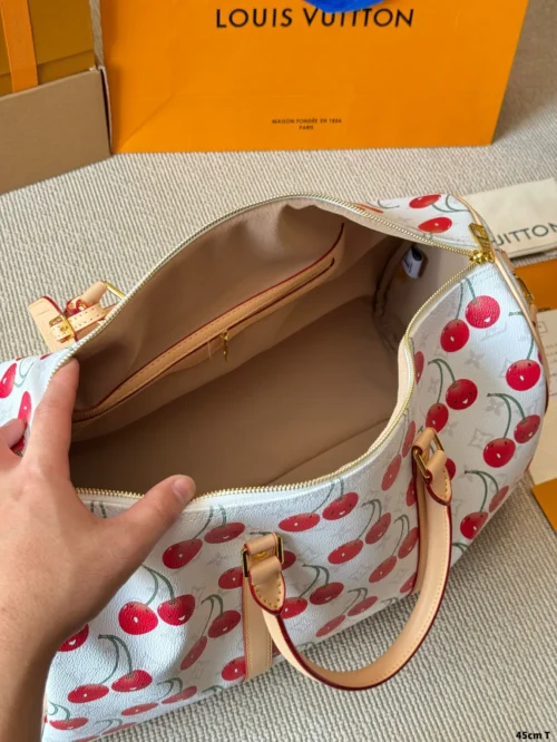 Louis Vuitton Keepall Leather Travel Bag Style 0214