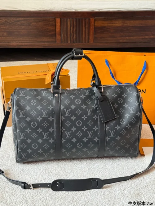 Louis Vuitton Keepall Leather Travel Bag Style 0236