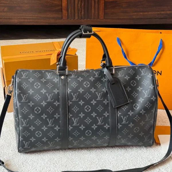 LV0236-01 Louis Vuitton Keepall Leather Travel Bag Style 0236