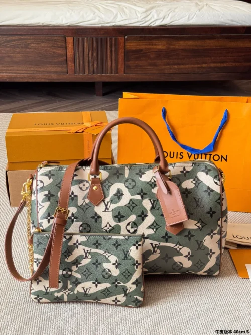 Louis Vuitton Keepall Leather Travel Bag Style 0238