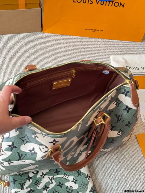 Louis Vuitton Keepall Leather Travel Bag Style 0238