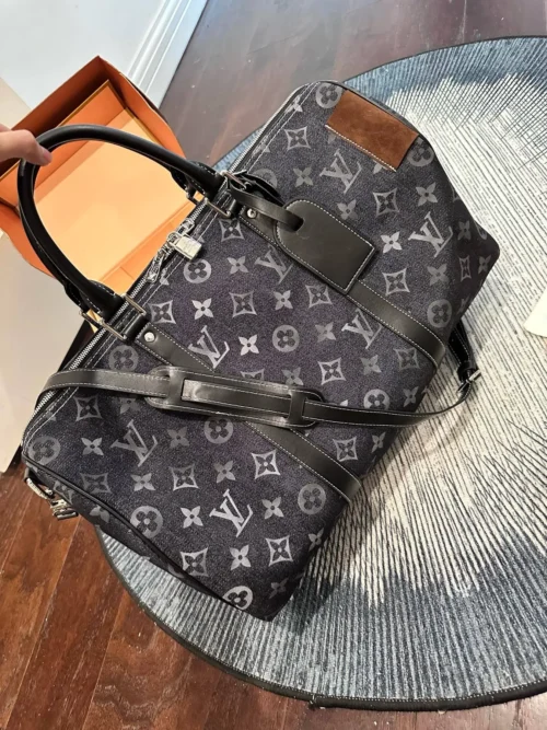Louis Vuitton Keepall Monogram Denim Travel Bag