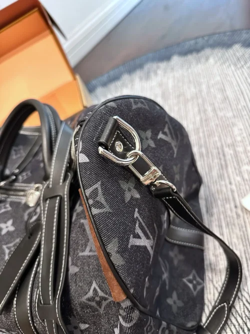 Louis Vuitton Keepall Monogram Denim Travel Bag