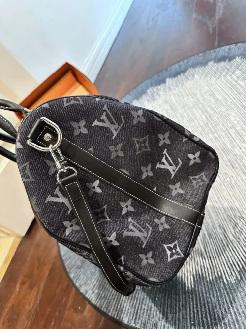 Louis Vuitton Keepall Monogram Denim Travel Bag