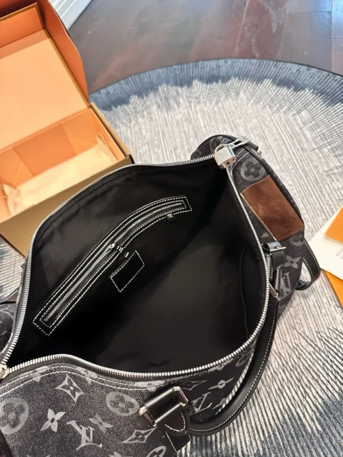 Louis Vuitton Keepall Monogram Denim Travel Bag