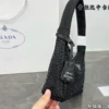 Prada Crystal Nylon Hobo Bag