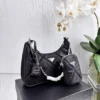 Prada Black Quilted Nylon Hobo Bag