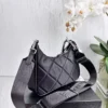 Prada Black Quilted Nylon Hobo Bag