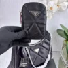 Prada Black Quilted Nylon Hobo Bag