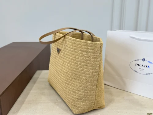 Prada Raffia Tote Bag