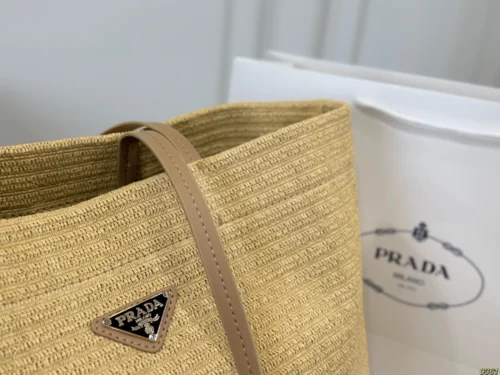 Prada Raffia Tote Bag