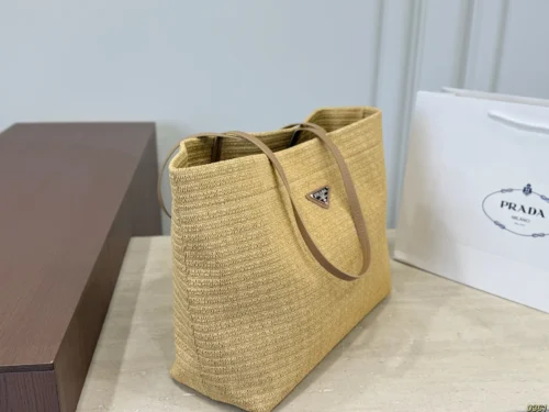 Prada Raffia Tote Bag