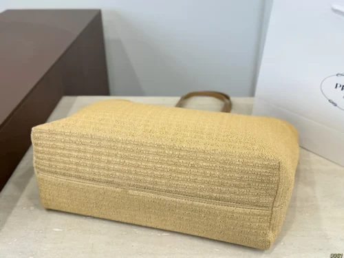 Prada Raffia Tote Bag