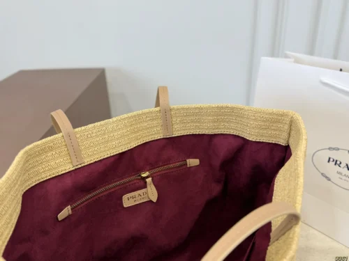 Prada Raffia Tote Bag