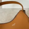 Prada Aimee Brown Leather Hobo Bag