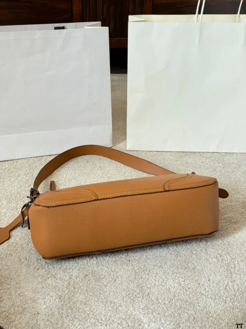 Prada Aimee Brown Leather Hobo Bag