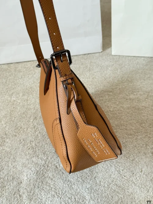 Prada Aimee Brown Leather Hobo Bag