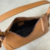 Prada Aimee Brown Leather Hobo Bag