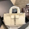 Prada White Leather Top Handle Bag Style 0151
