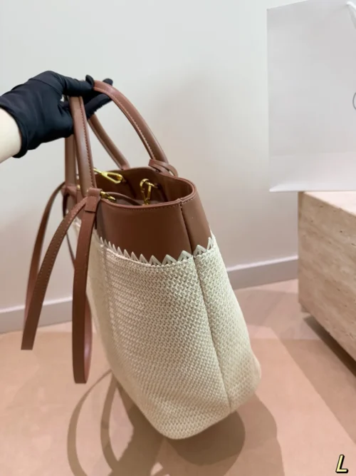 Prada Small Raffia Bucket Bag Style 0186