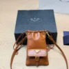 Prada Gold Leather Backpack