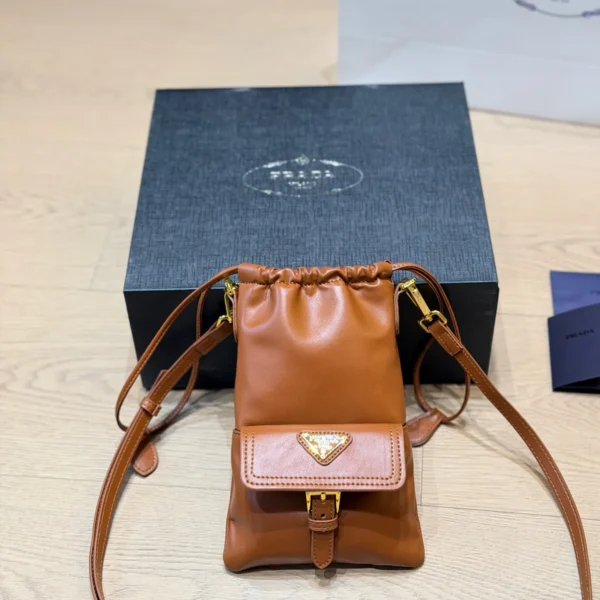 PRADA0188-01 Prada Gold Leather Backpack