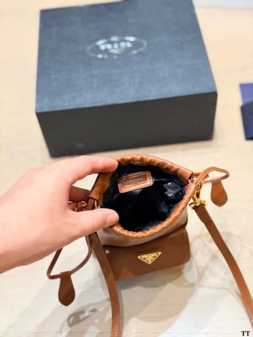 Prada Gold Leather Backpack