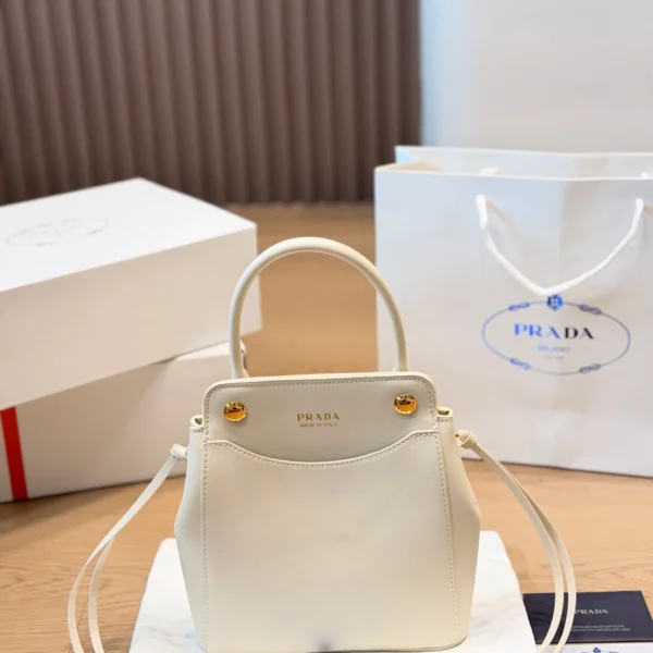 PRADA0194-01 Prada Mini White Calfskin Crossbody Bag