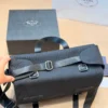 Prada Black Leather Messenger Bag