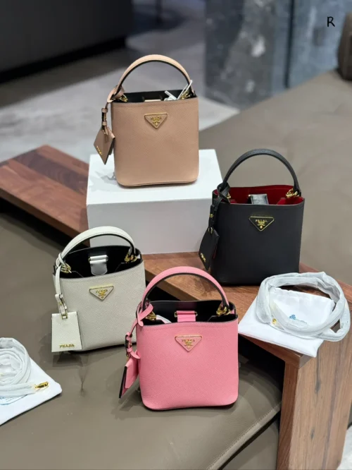 Prada Panier Leather Bucket Bag