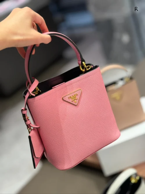 Prada Panier Leather Bucket Bag