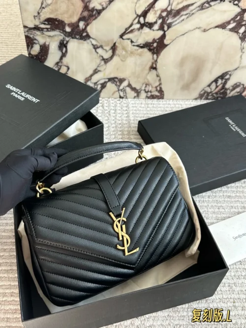 YSL Chain Leather Messenger Bag
