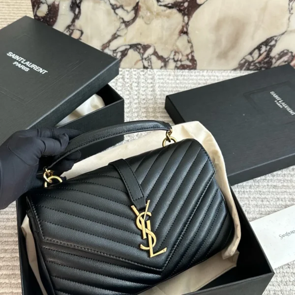 YSL Chain Leather Messenger Bag