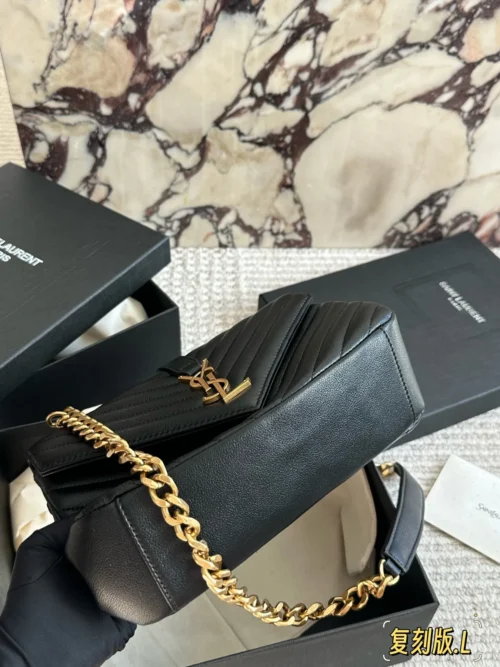 YSL Chain Leather Messenger Bag