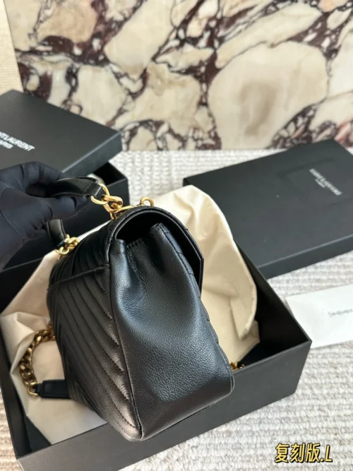 YSL Chain Leather Messenger Bag